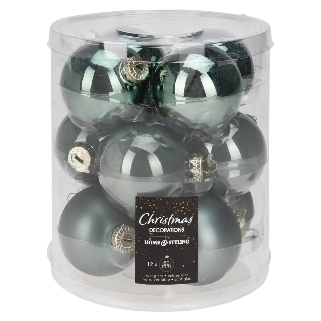Weihnachtskugel grün D: ca. 6 cm