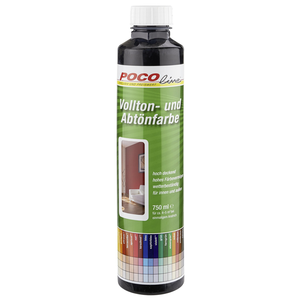 POCOline Vollton- und Abtönfarbe schwarz ca. 0,75 l