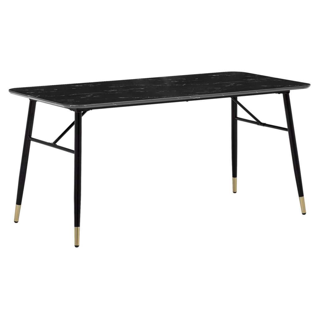 Esstisch schwarz Marmor Optik B/H/T: ca. 200x76x90 cm