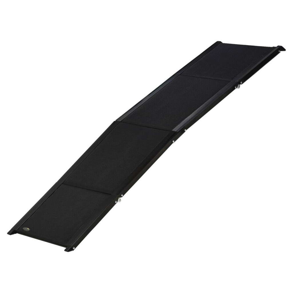 PawHut Klappbare Haustierrampe schwarz Aluminium B/H/L: ca. 43,5x158x2,5 cm