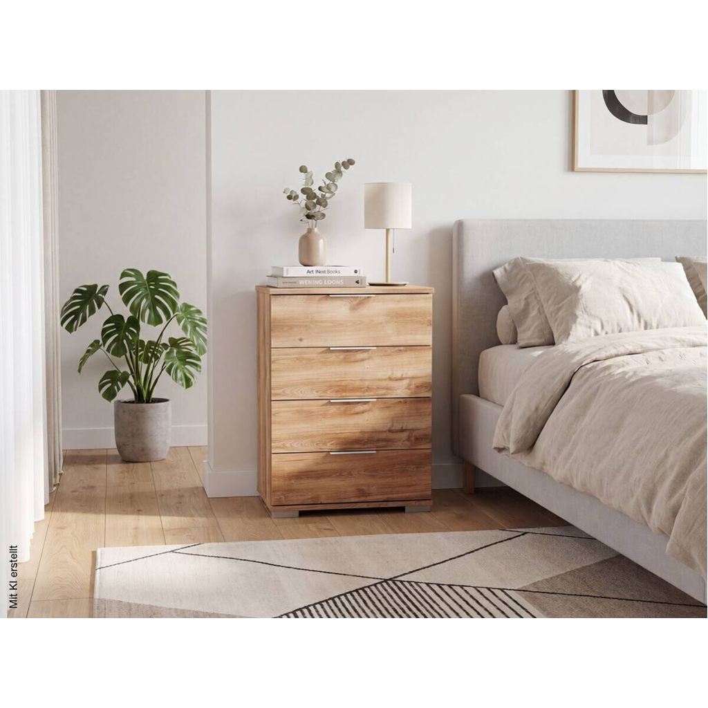 Nachtkonsole Easy Plus Eiche Nachbildung B/H/T: ca. 52x74x38 cm