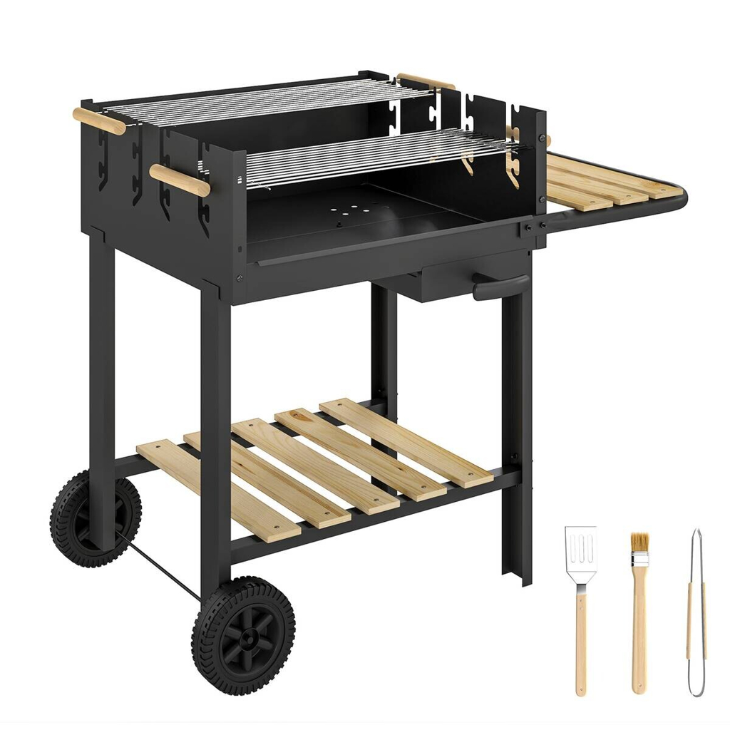 Outsunny Grill Holz B/H/L: ca. 58x82x99,5 cm