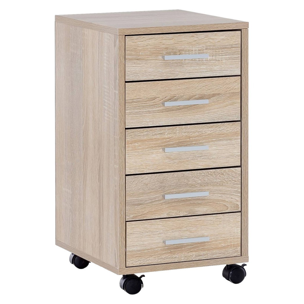 Rollcontainer braun Spanplatte B/H/T: ca. 33x63x63 cm