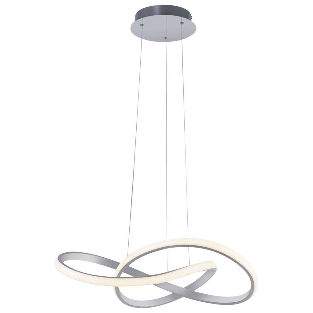 Just Light LED-Pendelleuchte MARIA 15402-95 Alu Aluminium Gummi H/D: ca. 120x57 cm 1 Brennstellen