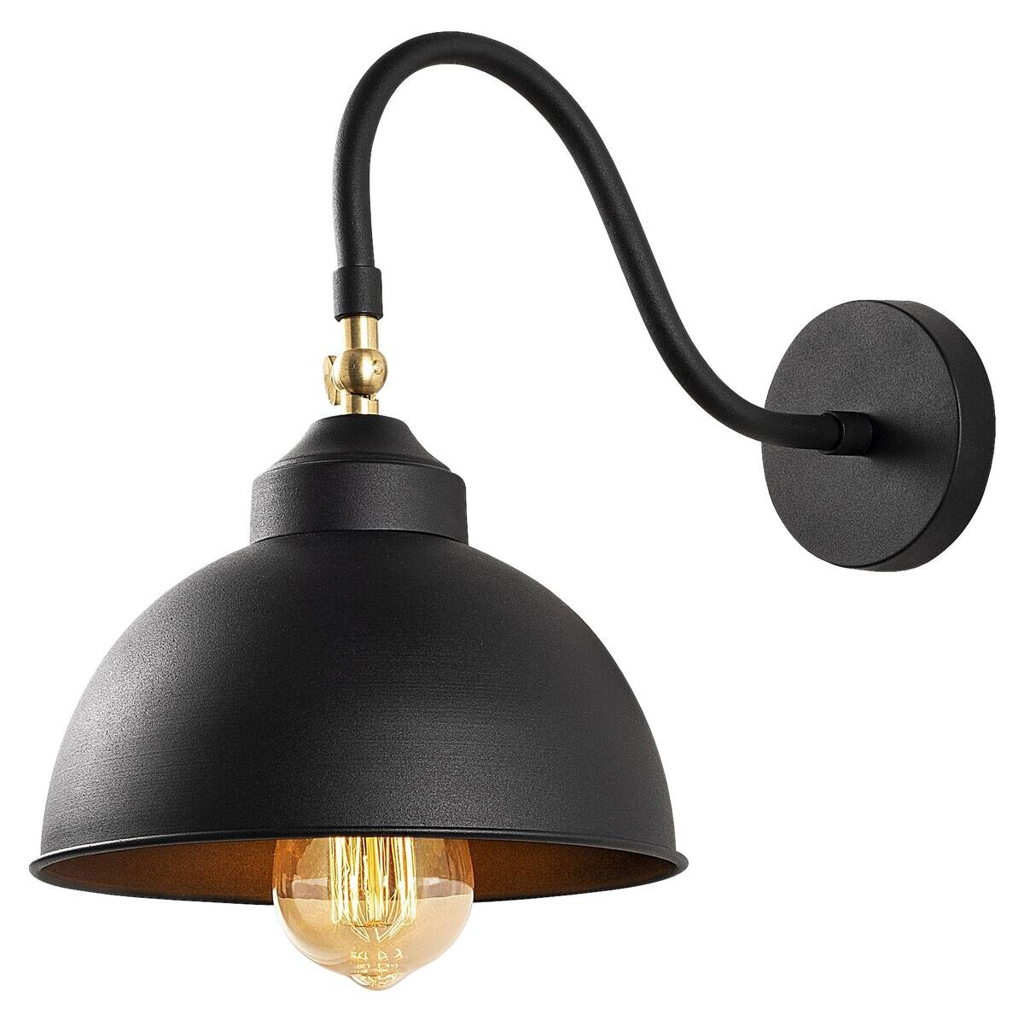 Opviq Wandleuchte Saglam-3742 schwarz B/H/T/L: ca. 32x28x32x21 cm E27 1 Brennstellen