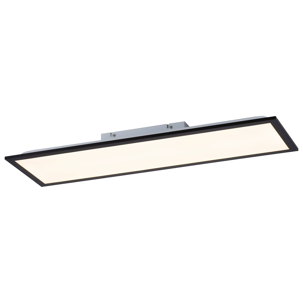 Just Light Deckenleuchte Flat schwarz Opal Aluminium B/H/L: ca. 24,5x6,1x79,5 cm
