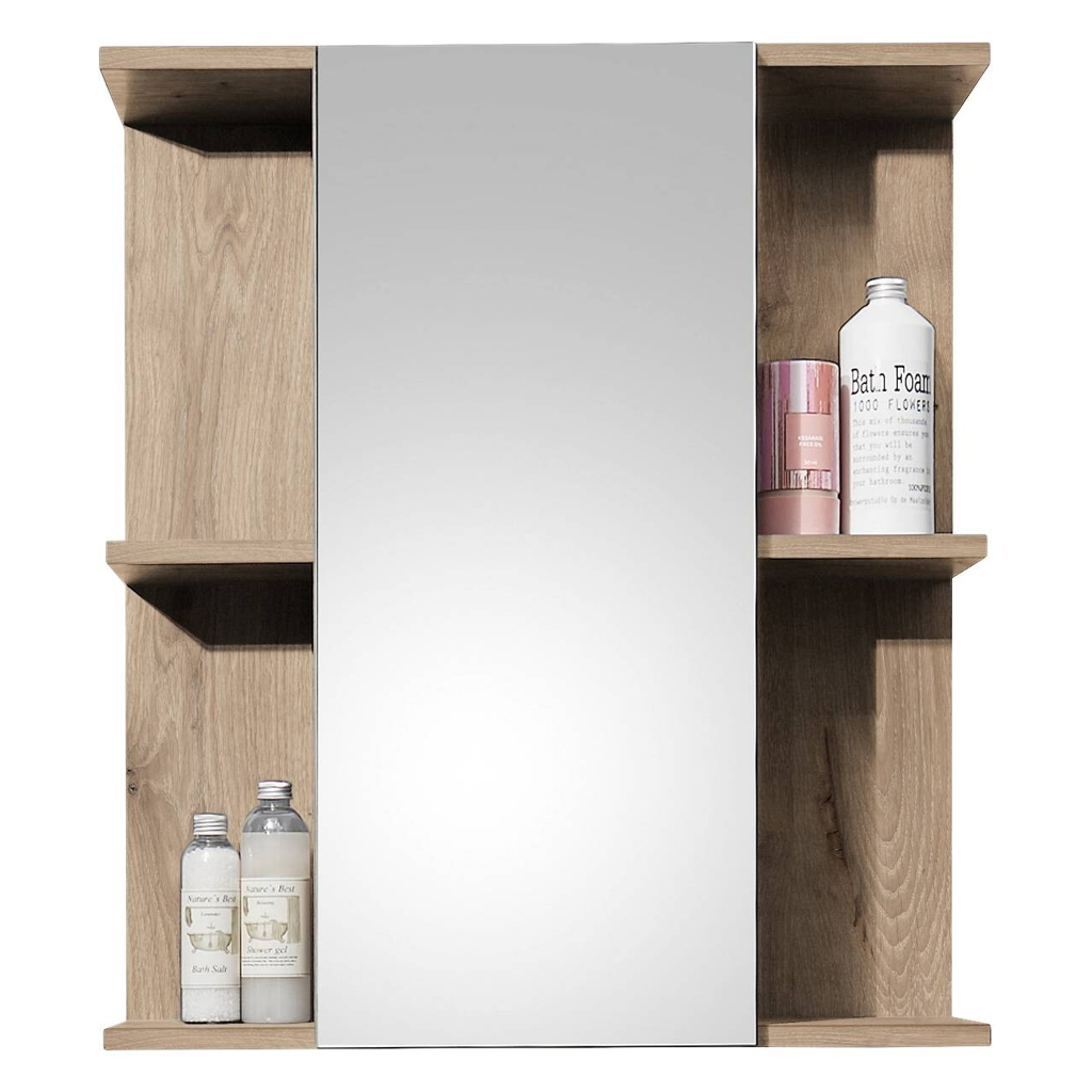 Spiegelschrank Vista Oak Eiche Viking Nachbildung schwarz matt B/H/T: ca. 60x71x20 cm