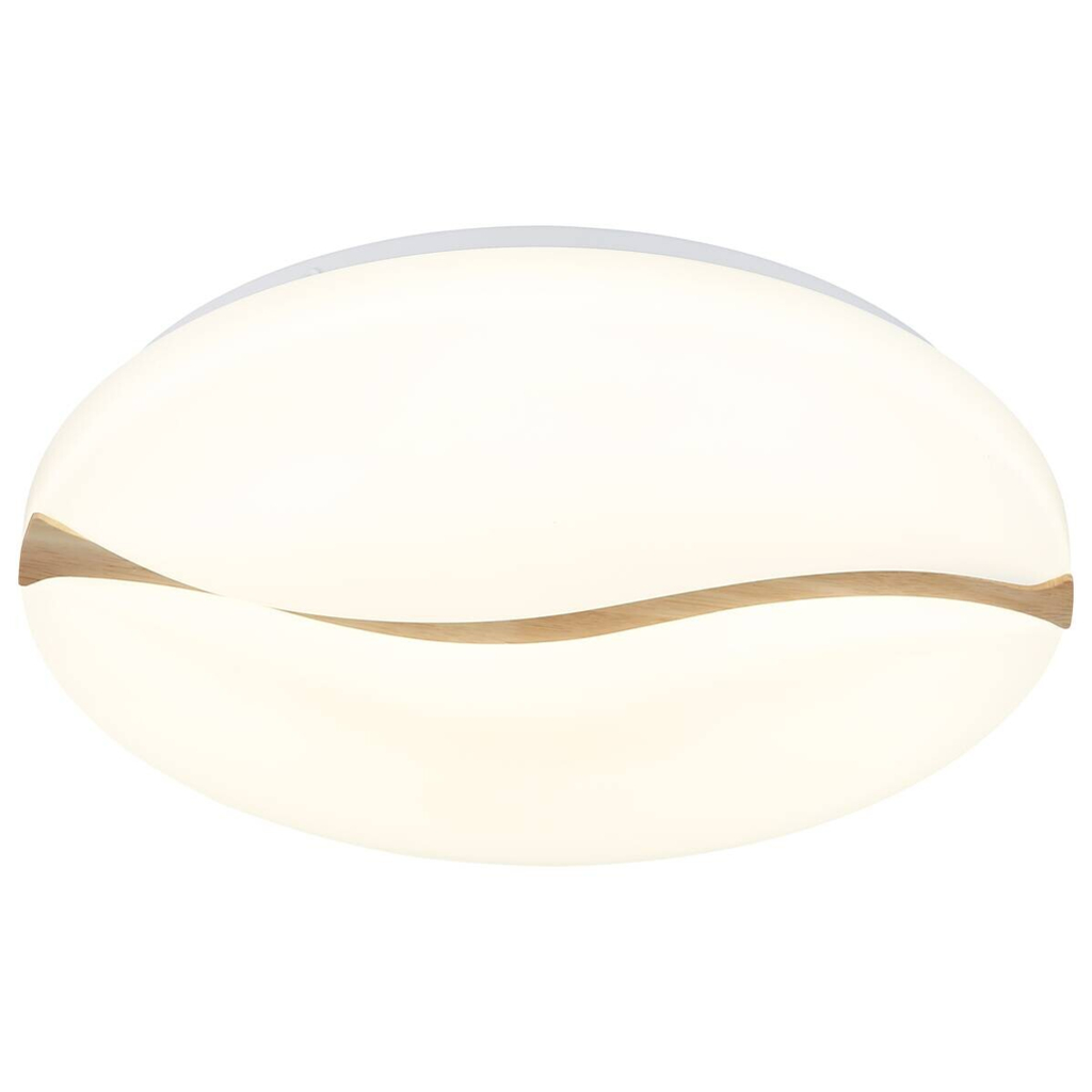 GLOBO LED-Deckenleuchte weiß Opal Metall Kunststoff H/D: ca. 7x33 cm 1 Brennstellen