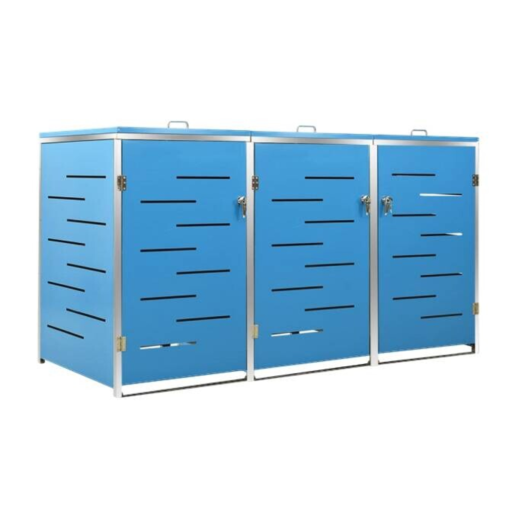 vidaXL Mülltonnenbox blau B/H/T: ca. 207x112,5x77,5 cm
