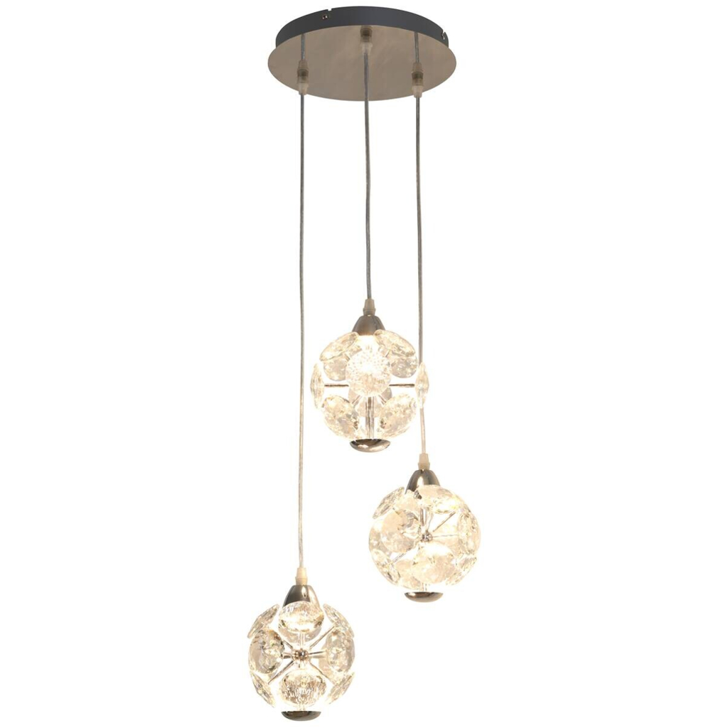 POCOline LED-Pendelleuchte Della Chrom B/H/L: ca. 35x120x35 cm