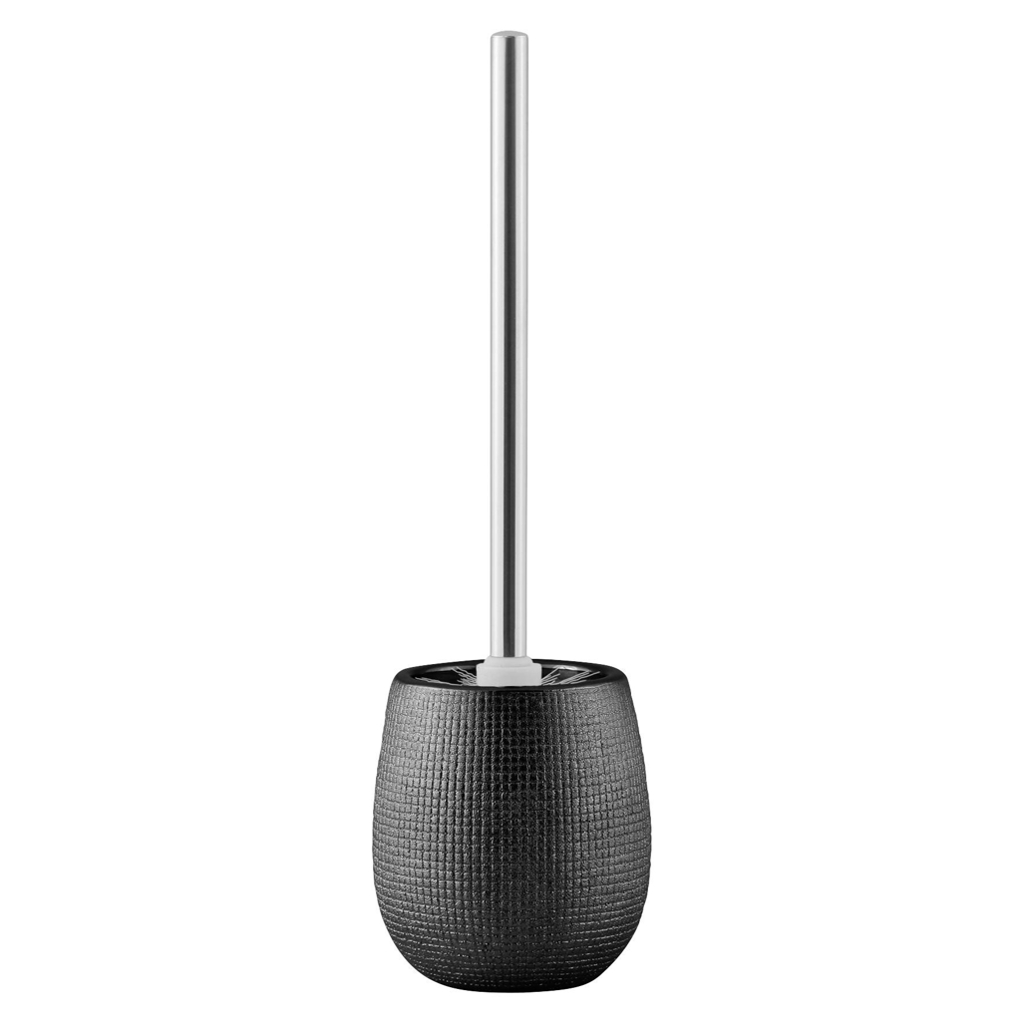 Axentia WC-Garnitur schwarz silber Edelstahl