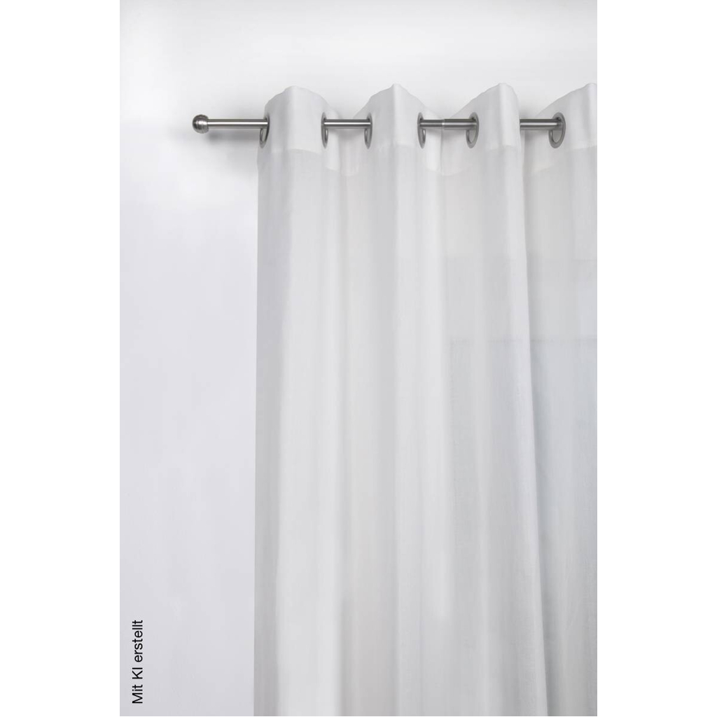 Stilgarnituren Habito Rillball Edelstahloptik Metall ausziehbar von ca. 120 bis 210 cm 1.0 Läufe