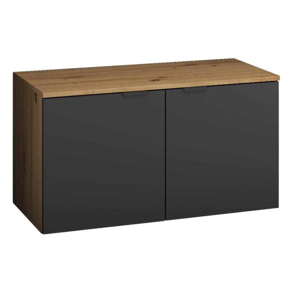 Sitzbank Lagos Eiche Artisan Nachbildung anthrazit B/H/T: ca. 80x45x38 cm