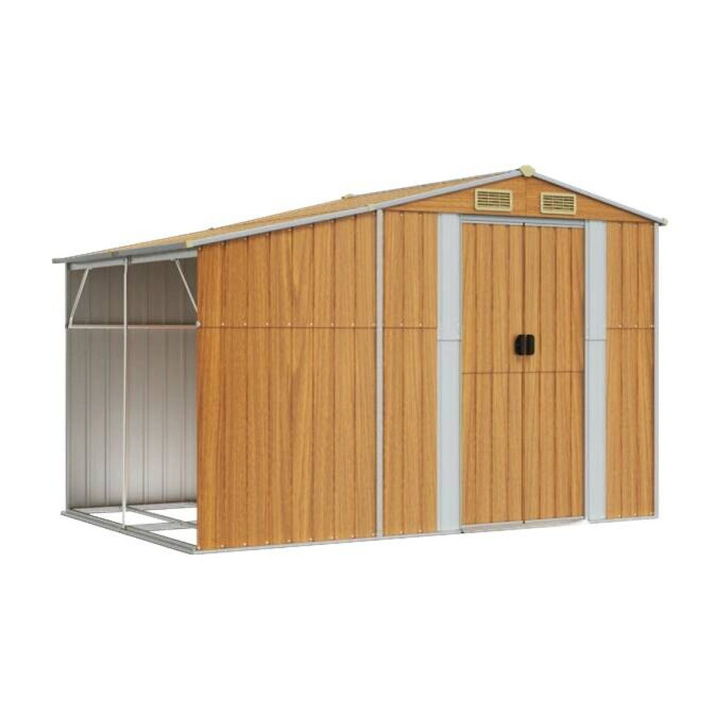 vidaXL Gartenhaus braun B/T/L: ca. 277x179x192,5 cm