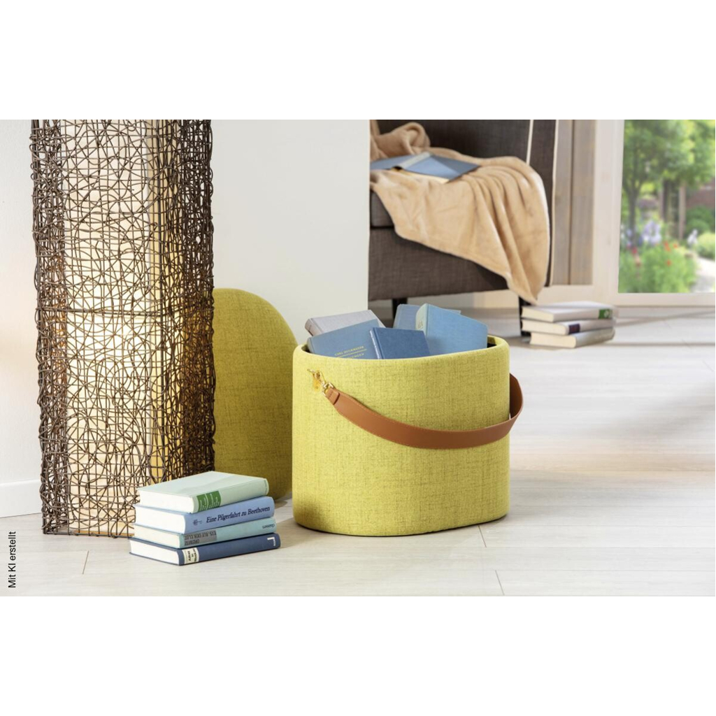 Inter Link Hocker Dilia gelb MDF B/H/T: ca. 42x36x30 cm
