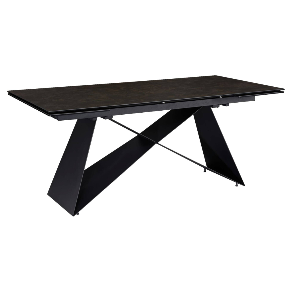 Esstisch schwarz Marmor Optik B/H/T: ca. 180x78x95 cm