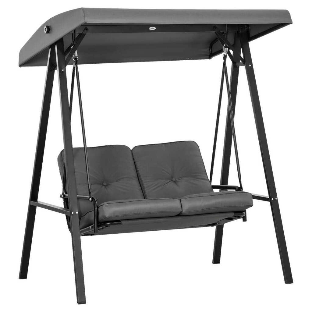 Outsunny Hollywoodschaukel dunkelgrau Polyester B/H/L: ca. 116x172x145 cm