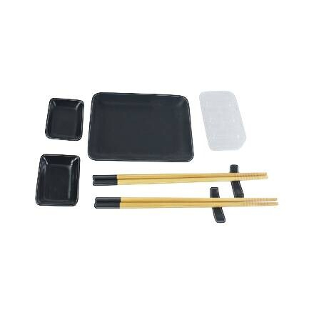 Sushi-Set schwarz Keramik