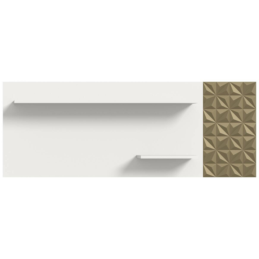 Wandboard Prisma weiß gold Optik B/H/T: ca. 140x53x17 cm