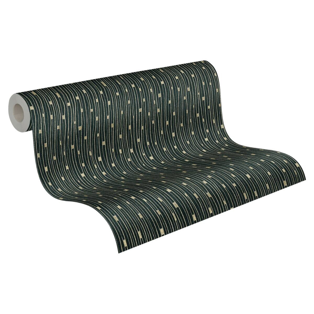 A.S.Creation Vliestapete schwarz silber gold B/H/D: ca. 53x1005x8,3 cm