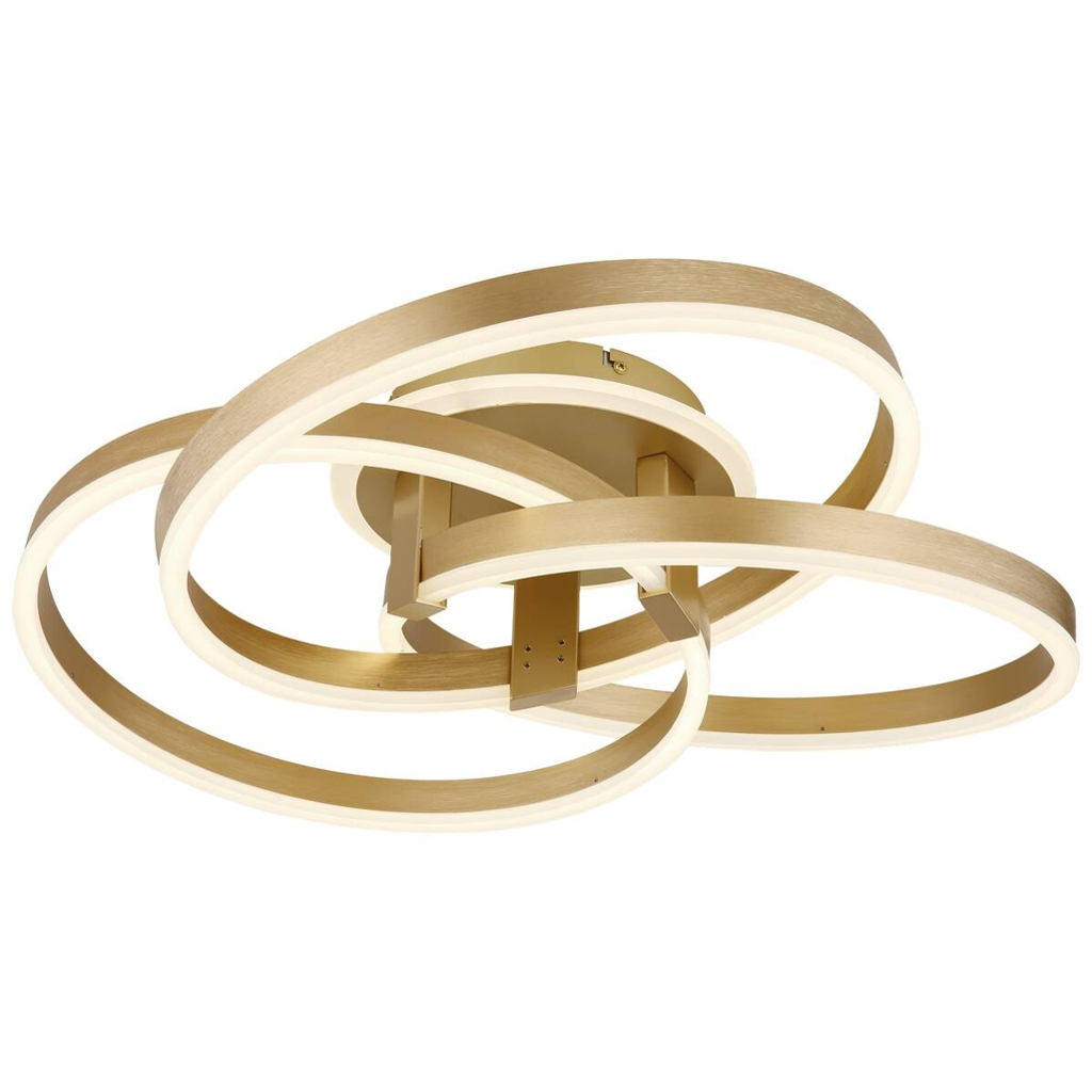 GLOBO Deckenleuchte gold Acryl Aluminium Metall B/H/T: ca. 57,5x20x60 cm 1 Brennstellen