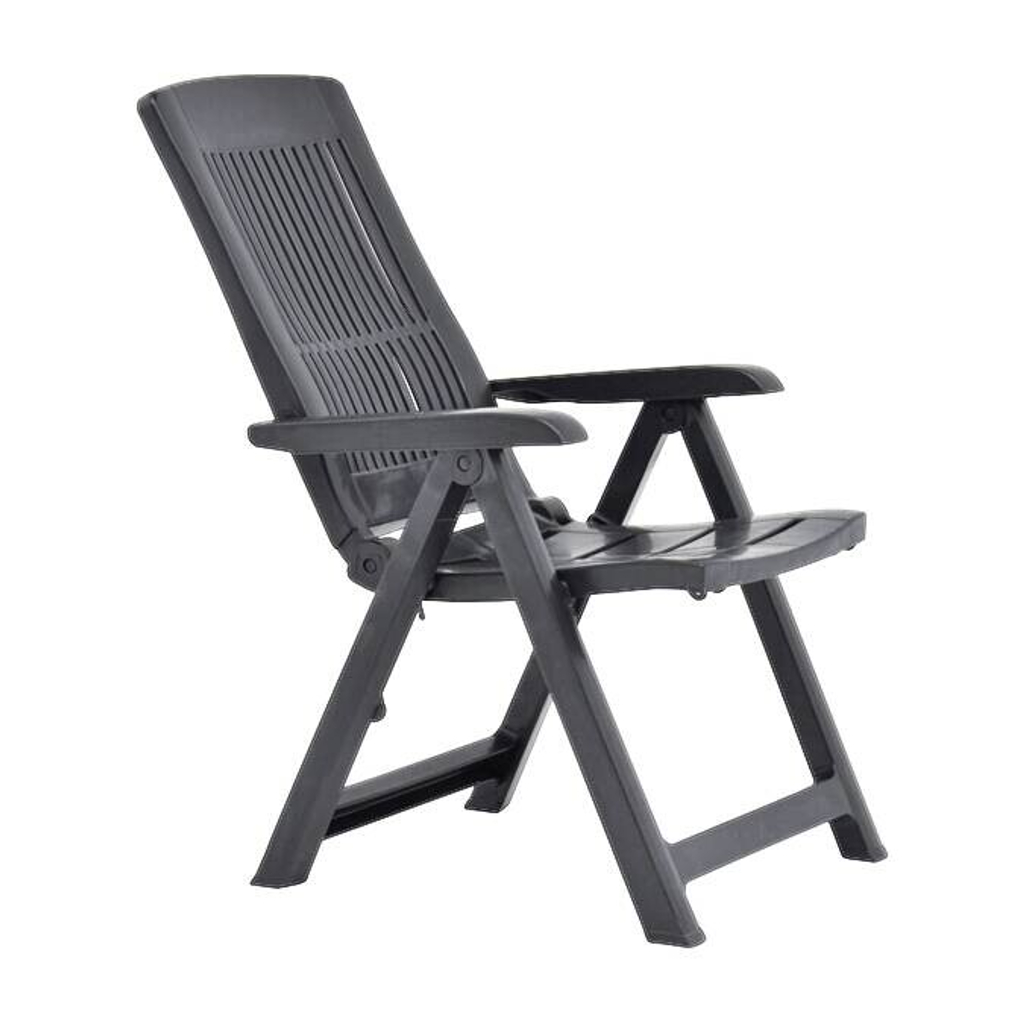 vidaXL Klappstuhl anthrazit Kunststoff B/H/L: ca. 61x109x60 cm