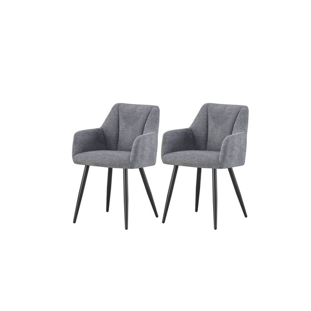 Stuhl BELLA, 2er Set anthrazit Stoff B/H/T: ca. 55x82x62 cm