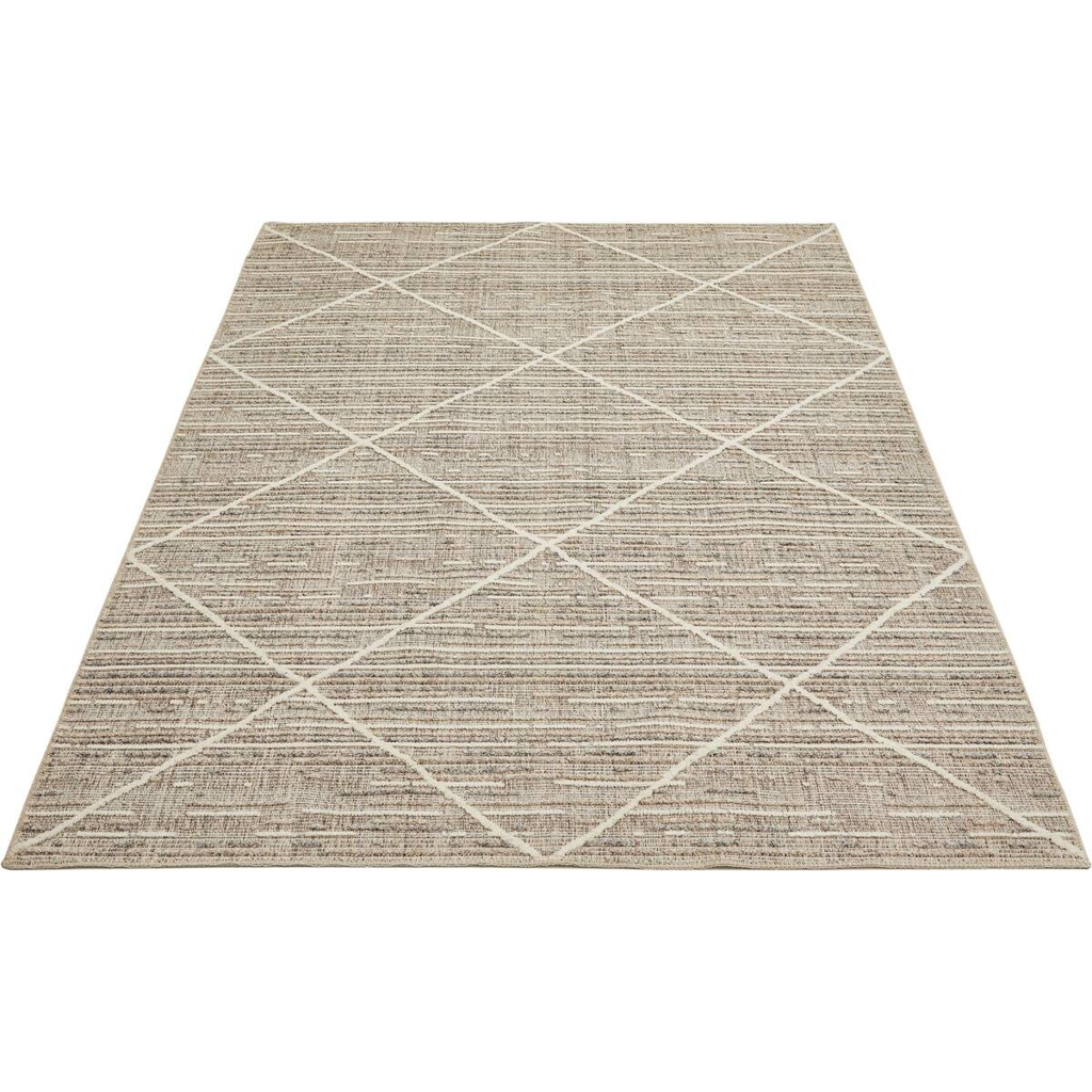 Webteppich Crosby graubraun B/L: ca. 160x230 cm