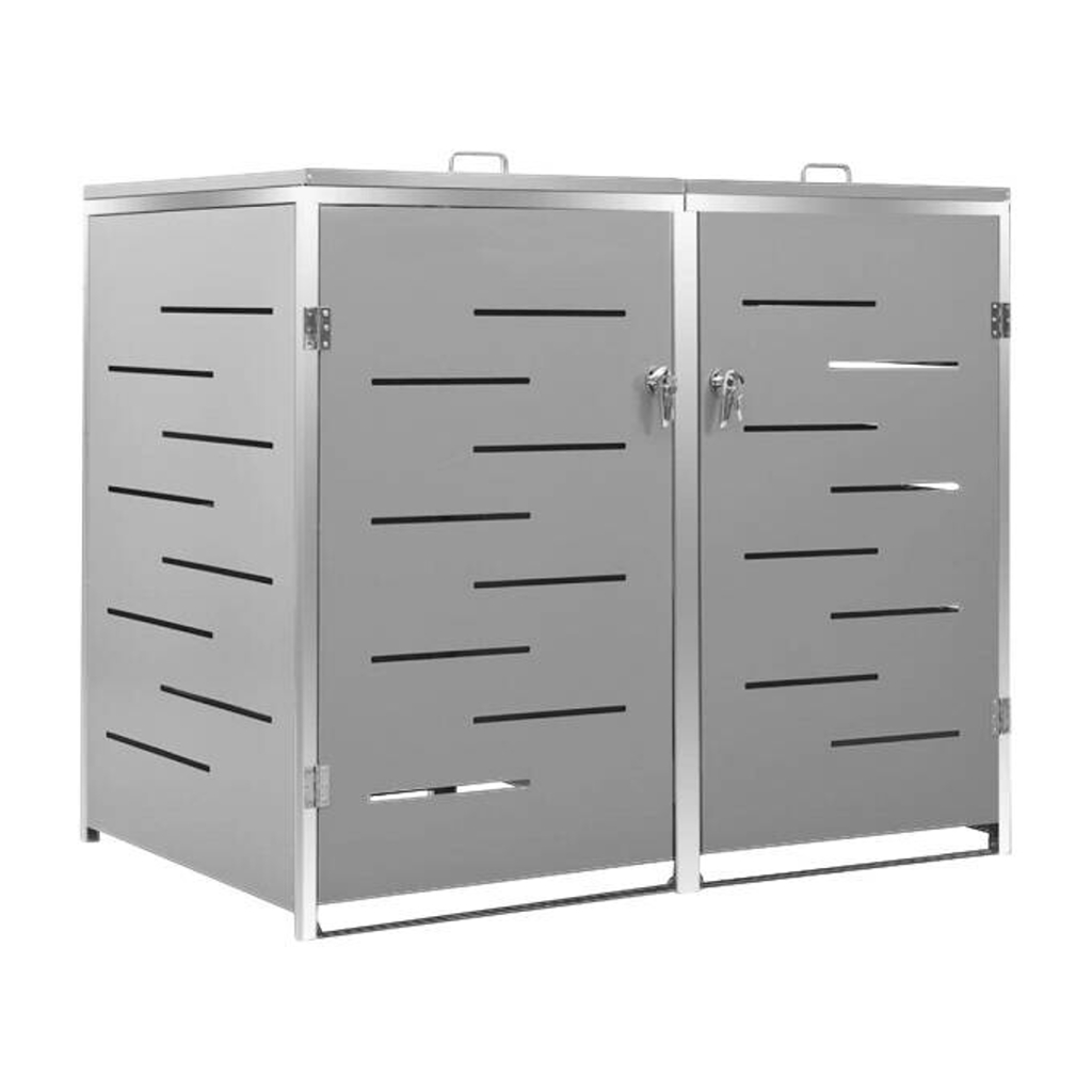 vidaXL Mülltonnenbox grau