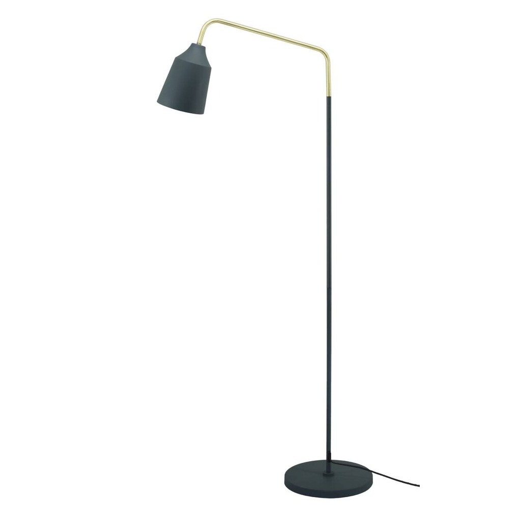 Kayoom Stehlampe blau Eisen Kupfer B/H/L: ca. 30x160x73 cm E27 1 Brennstellen