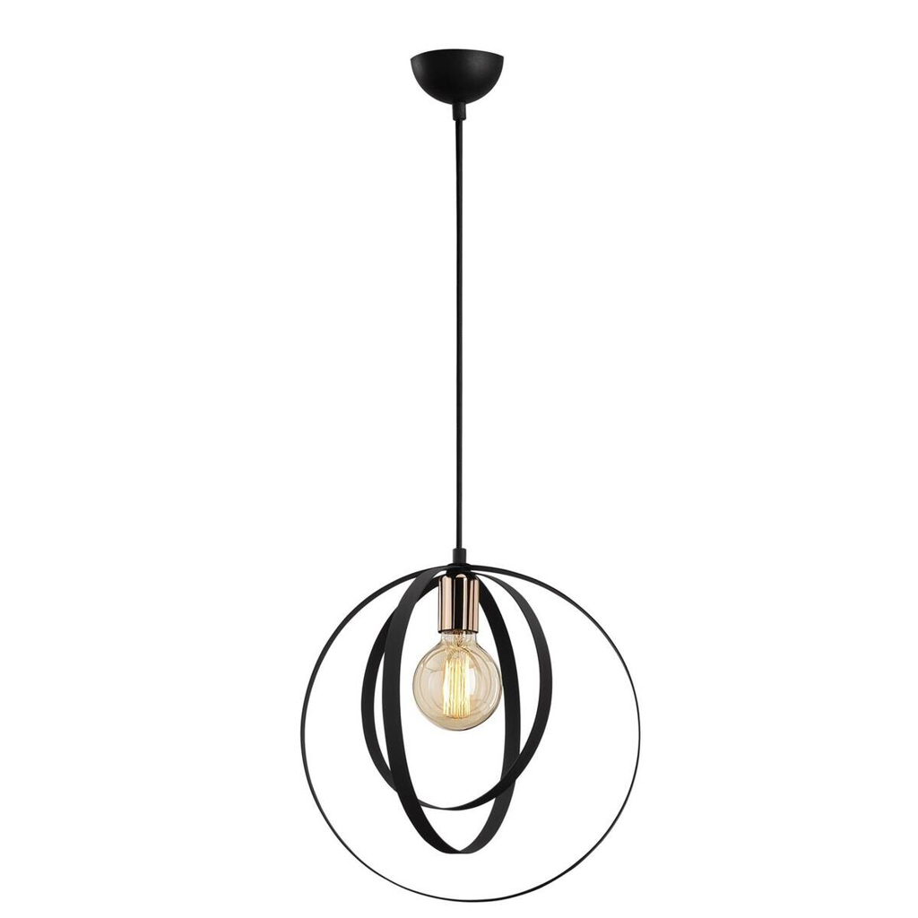 Opviq Pendelleuchte Vaveyla schwarz Metall B/H/T/L/D: ca. 35x131x35x35x35 cm E27 1 Brennstellen
