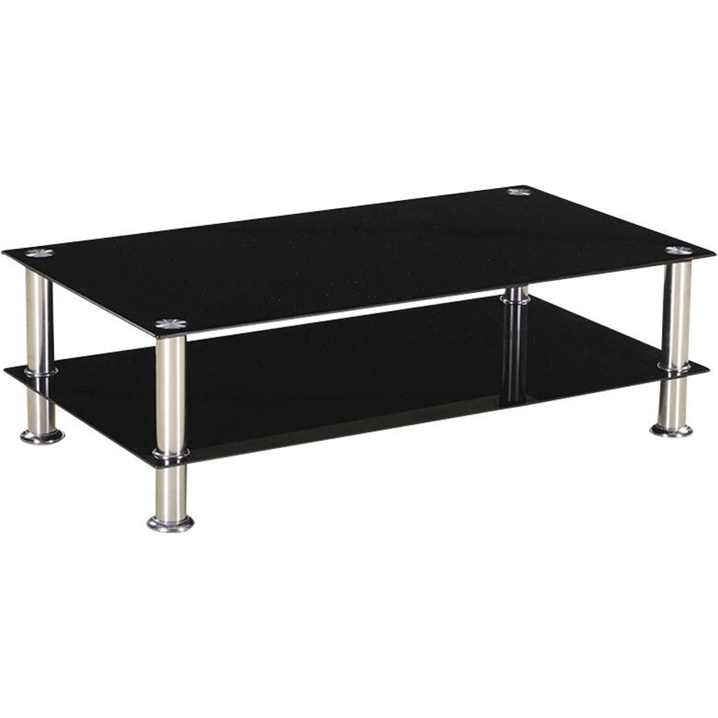 Glascouchtisch Dallas schwarz lackiert B/H/T: ca. 110x43x60 cm