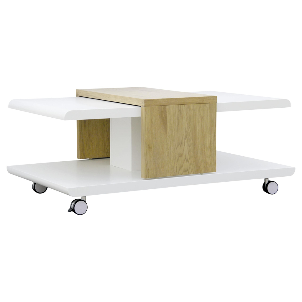 Couchtisch Joliet weiß Eiche Wild Nachbildung B/H/T: ca. 110x45x66 cm