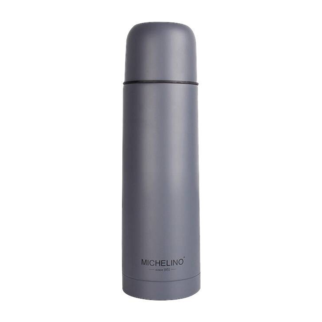 MICHELINO Isolierflasche grau Edelstahl