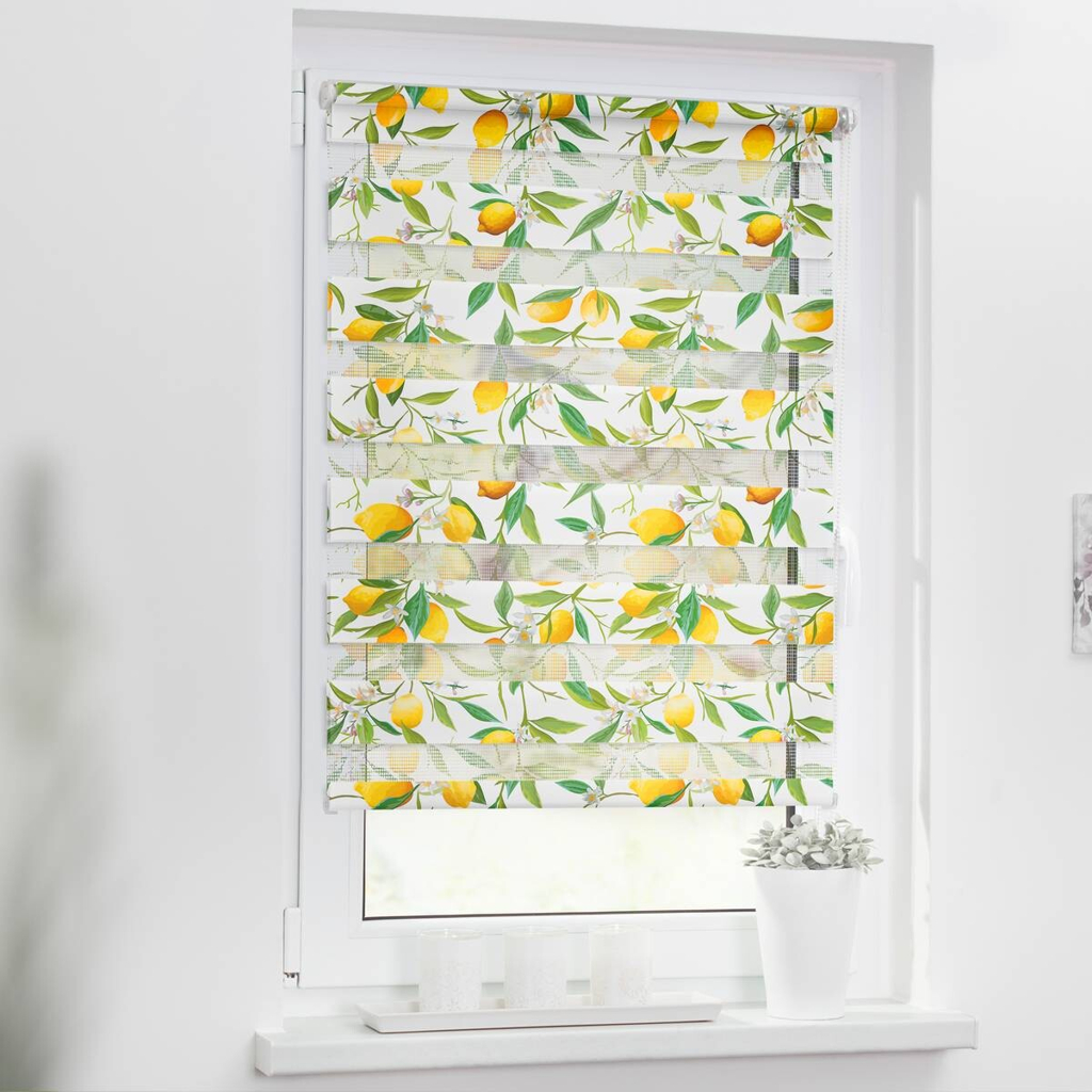 LICHTBLICK Doppelrollo Duo Limone gelb B/T: ca. 100x150 cm