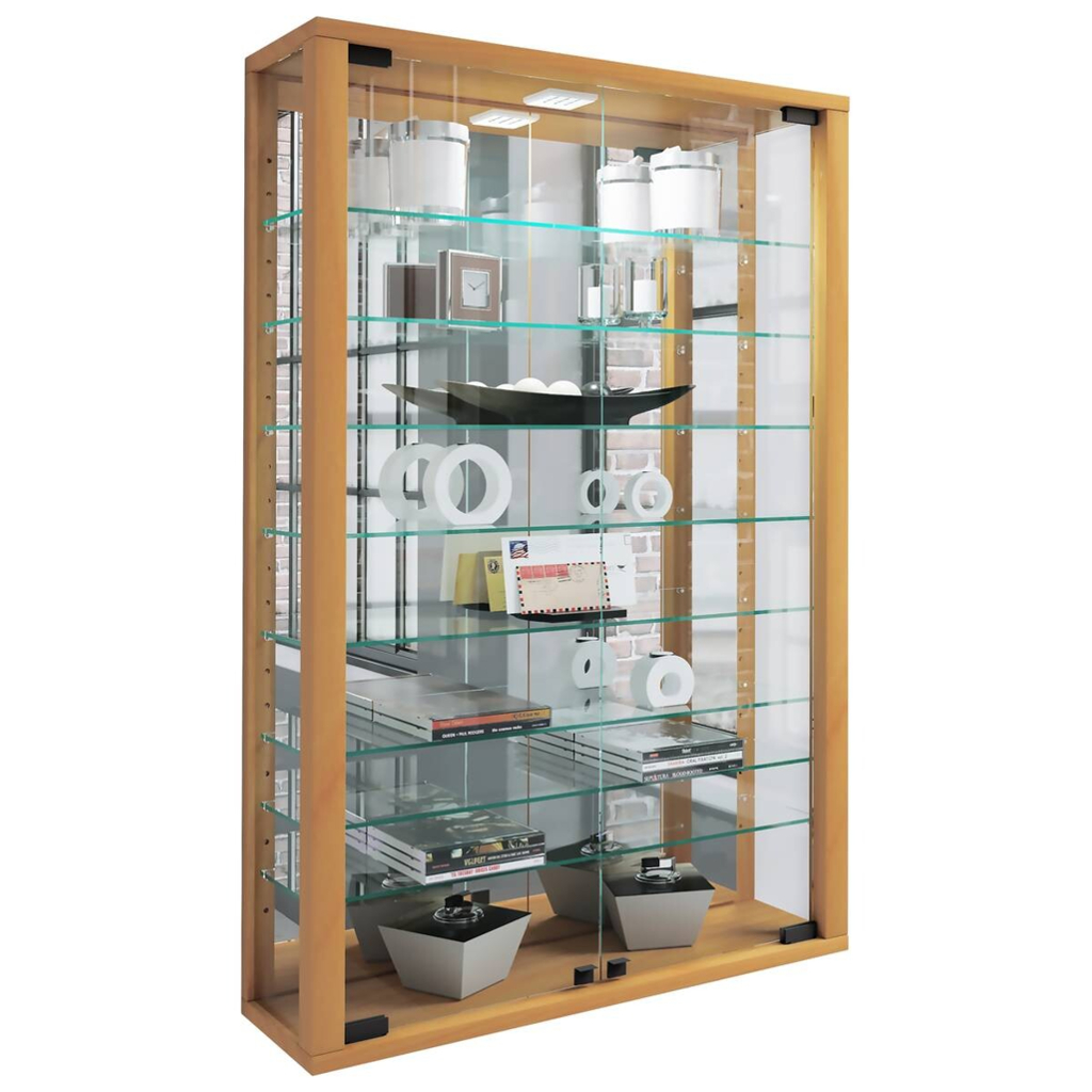 Vitrine Vitrosa buche Holzwerkstoff Glas B/H/T: ca. 59x91x18 cm