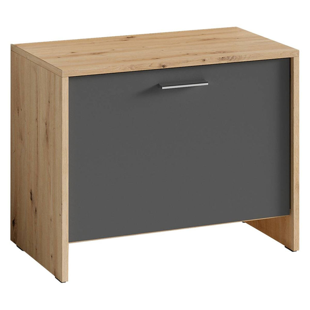 Sitzbank BEN Eiche Nachbildung anthrazit B/H/T: ca. 60x48x35 cm