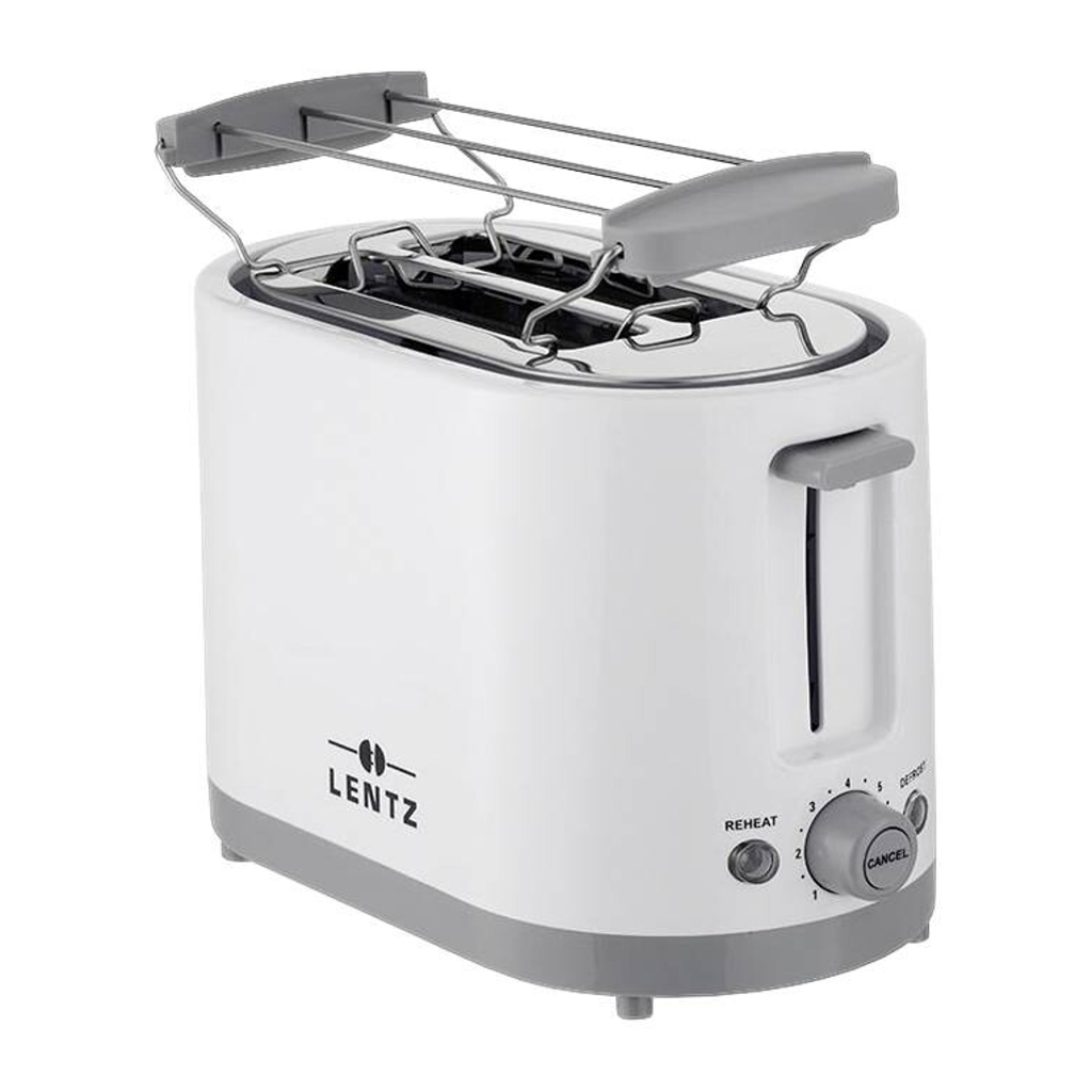 LENTZ Toaster 74273 weiß hellgrau Kunststoff Metall