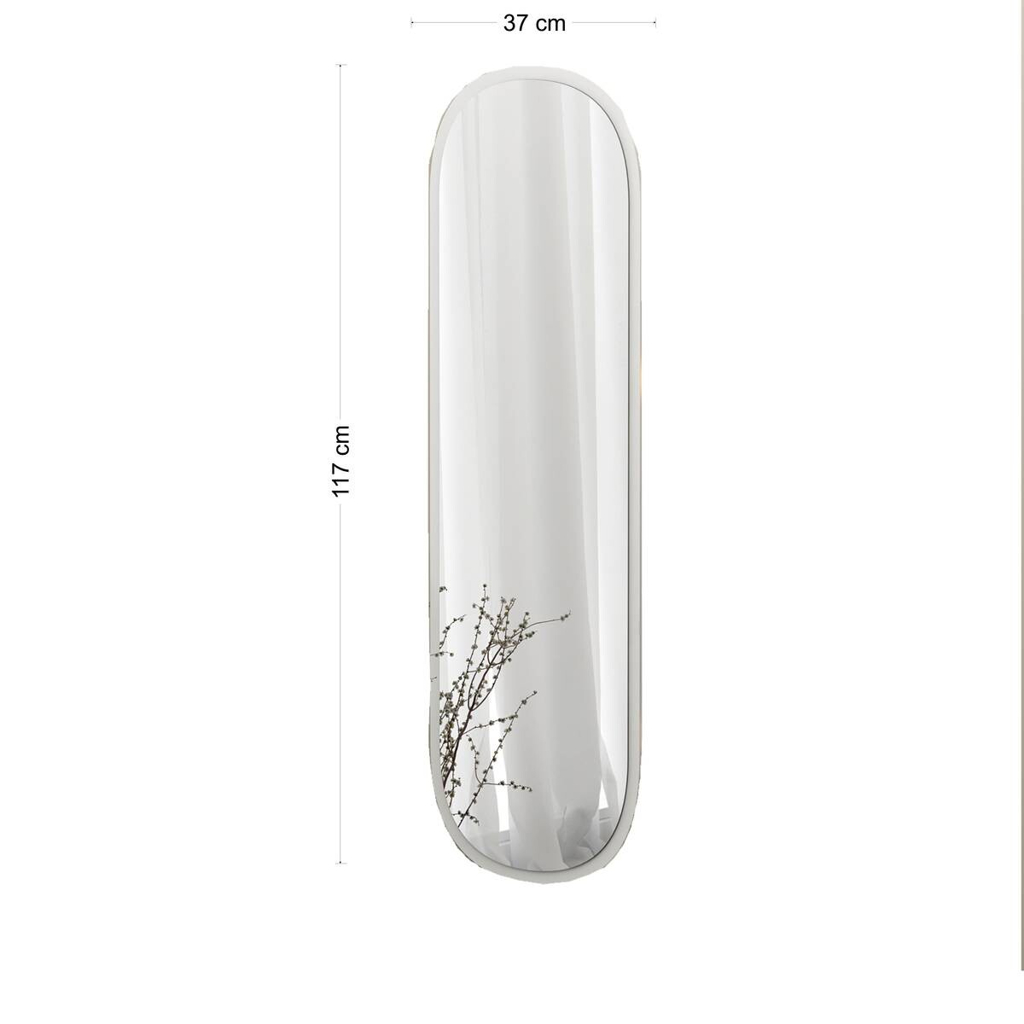 moebel17 Wandspiegel Magnum weiß Glas B/H/T: ca. 120x40x3,5 cm