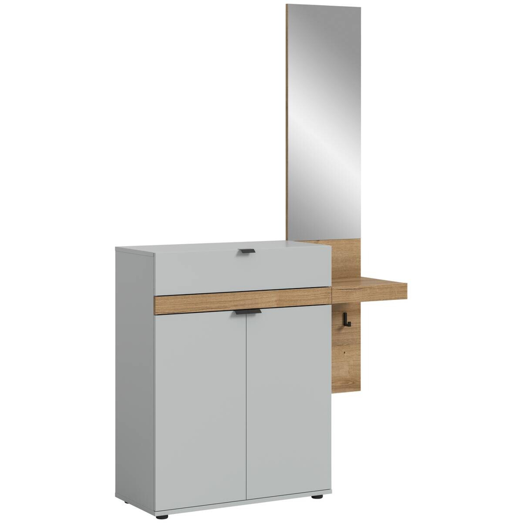 Garderobe Naro weiß Evoke Oak Nachbildung B/H/T: ca. 110x194x37 cm