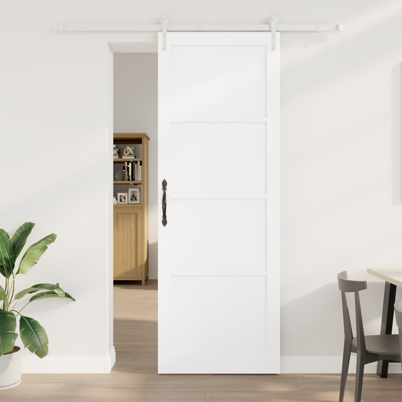 klizna vrata s hardver setom bijela 83x232 cm od punog drva bor, vidaXL unutrašnja vrata 'ORKDAL'bijela 83x232x4 cm od punog drva bor