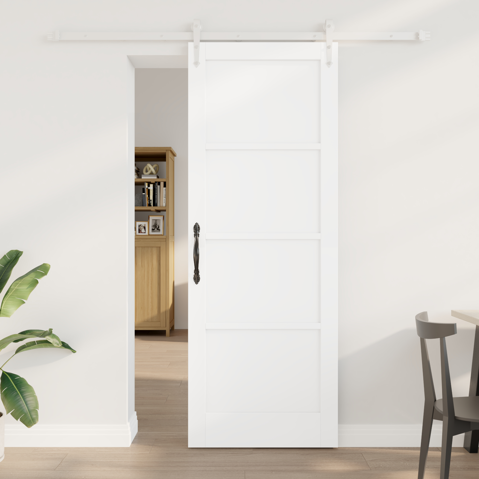 Klizna Vrata sa Setom Opreme Bijela 78x211 cm Puni Bor, vidaXL Unutrašnja Vrata "ORKDAL" Bijela 78x211x4 cm Puni Bor