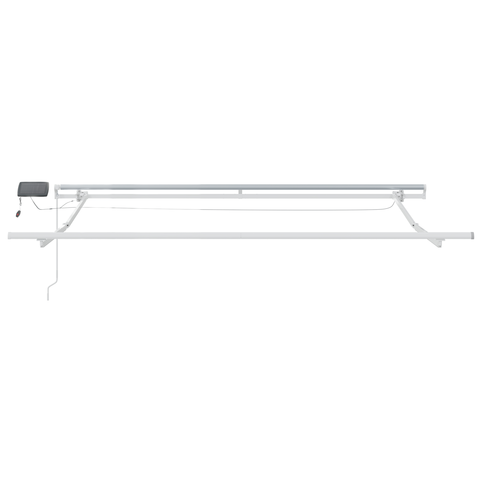 vidaXL Ročni retrahten nadstrešek z LED v rumeni in oranžni barvi 300x250 cm - Image 9