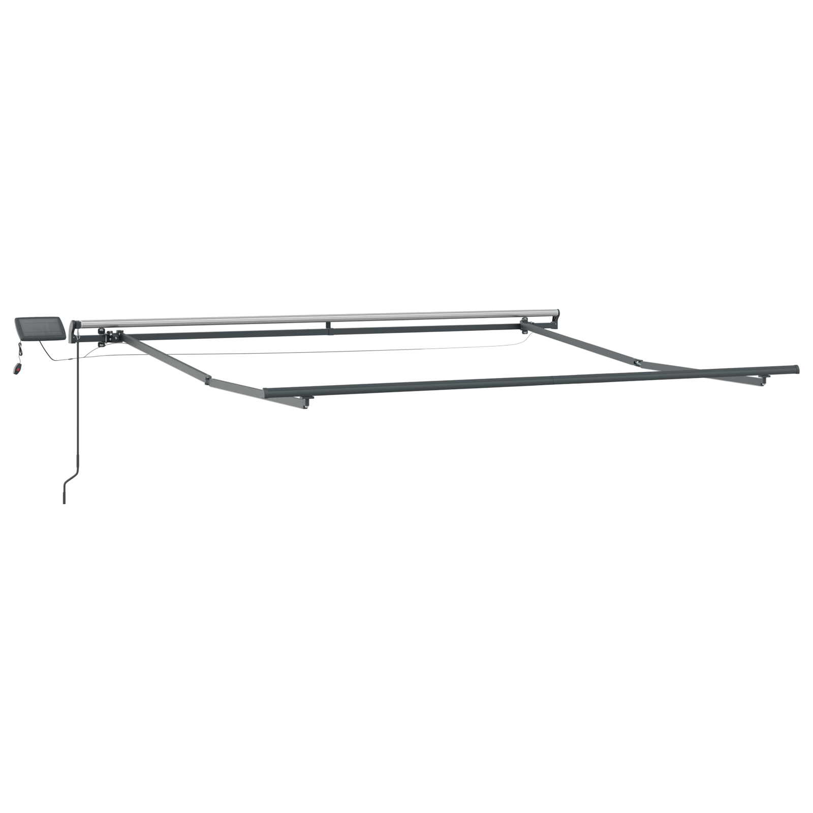 vidaXL ročna retraktibilna tenda z LED rdeča 350x250 cm, vidaXL zamenjava tkanine za tendo za okvir 3.5x2.5 m rdeča - Image 6