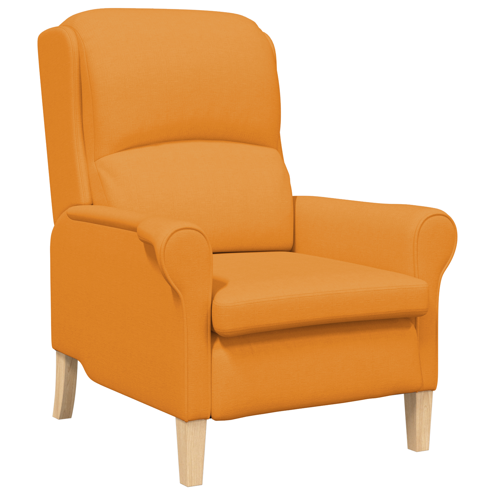 vidaXL Sodobni Naslanjač Temno Rumena Tkanina Velik Ergonomski - Image 2