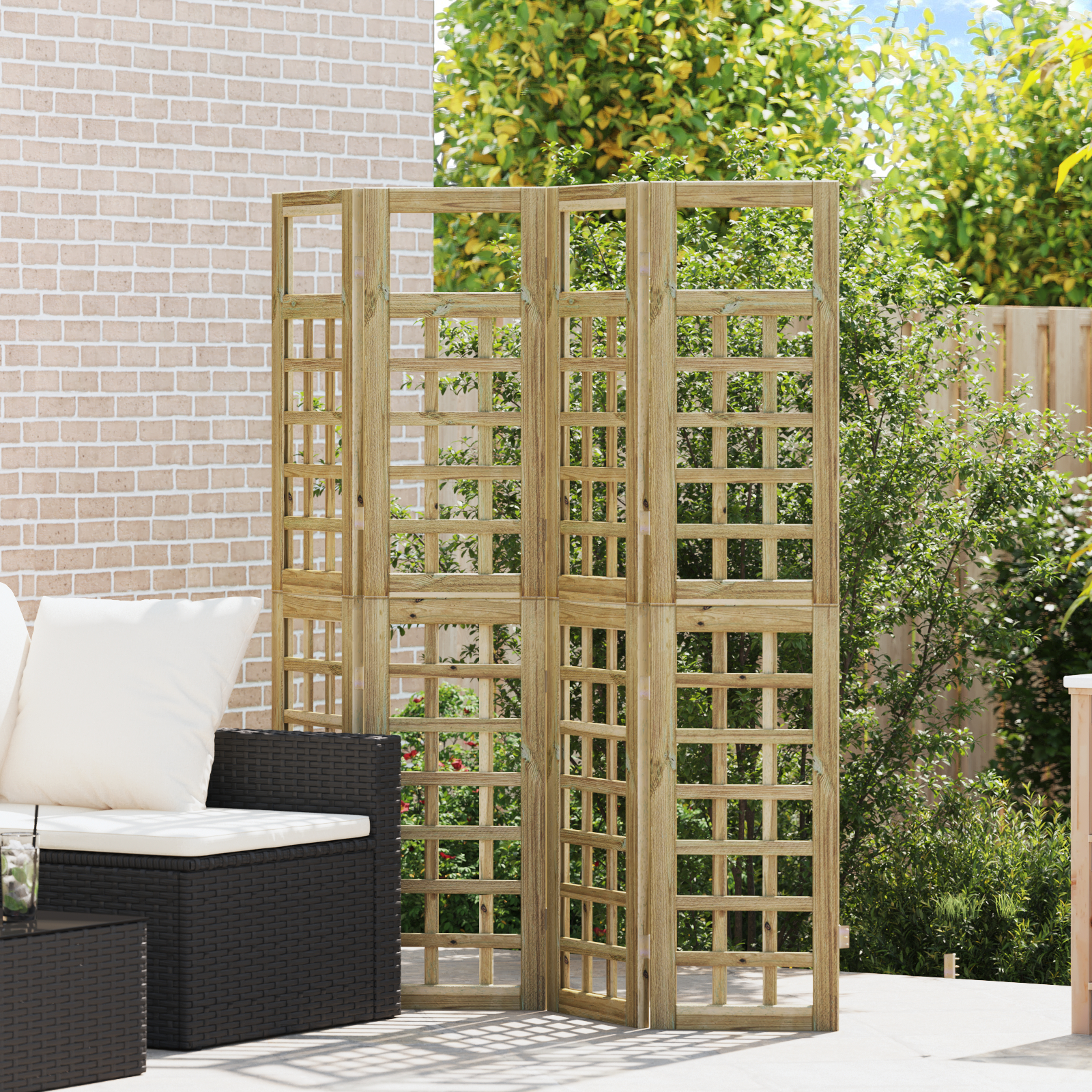 Ecran de Privatitate pentru Exterior  4 Panouri Lemn Tratată Pin, Ecran de Exterior  120x180 cm Lemn Tratată Pin Separatoare cameră - Ecran de Privatitate pentru Exterior  4 Panouri Lemn Tratată Pin, Ecran de Exterior  120x180 cm Lemn Tratată Pin