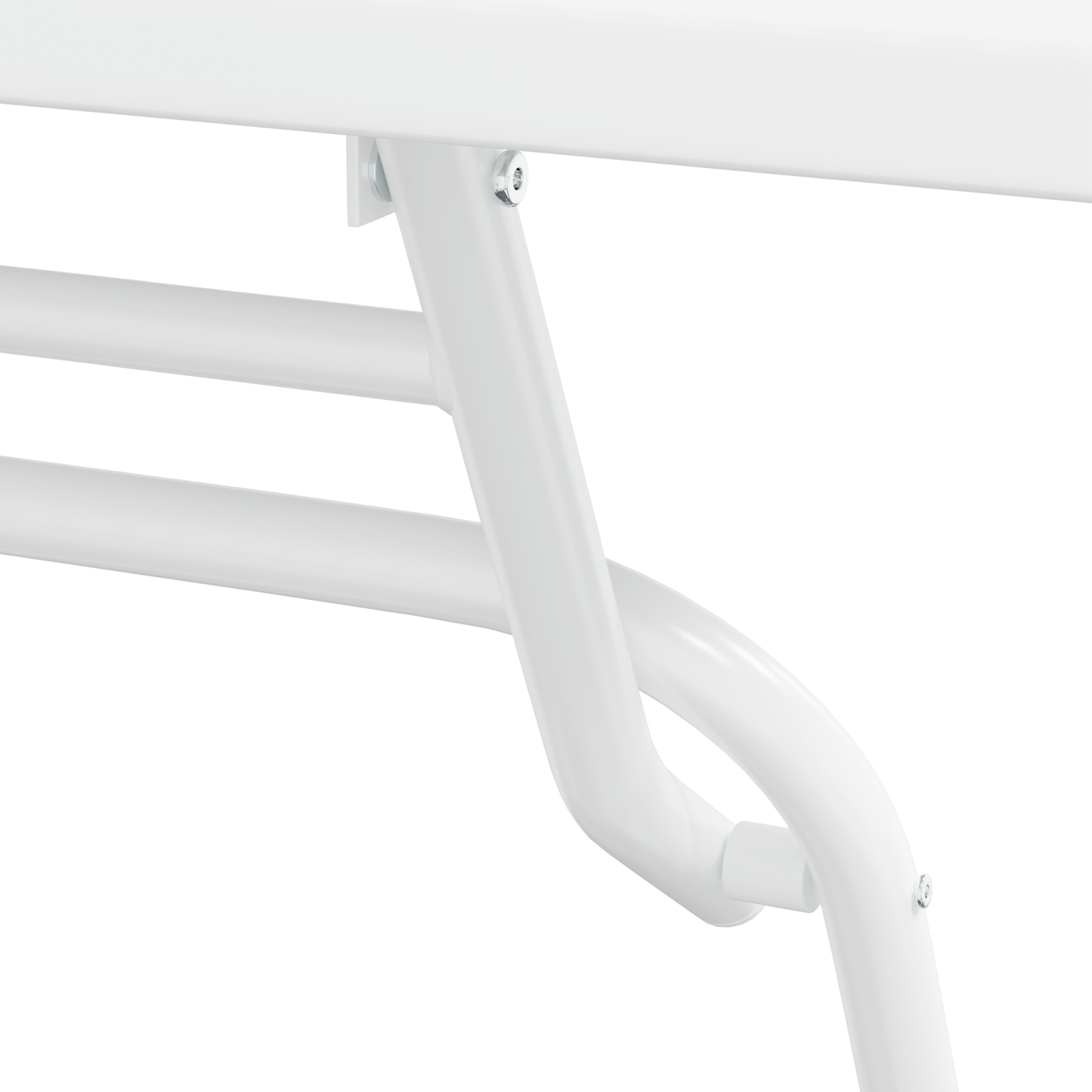 Set Bistro pliabil 3 piese Alb Oțel [9]