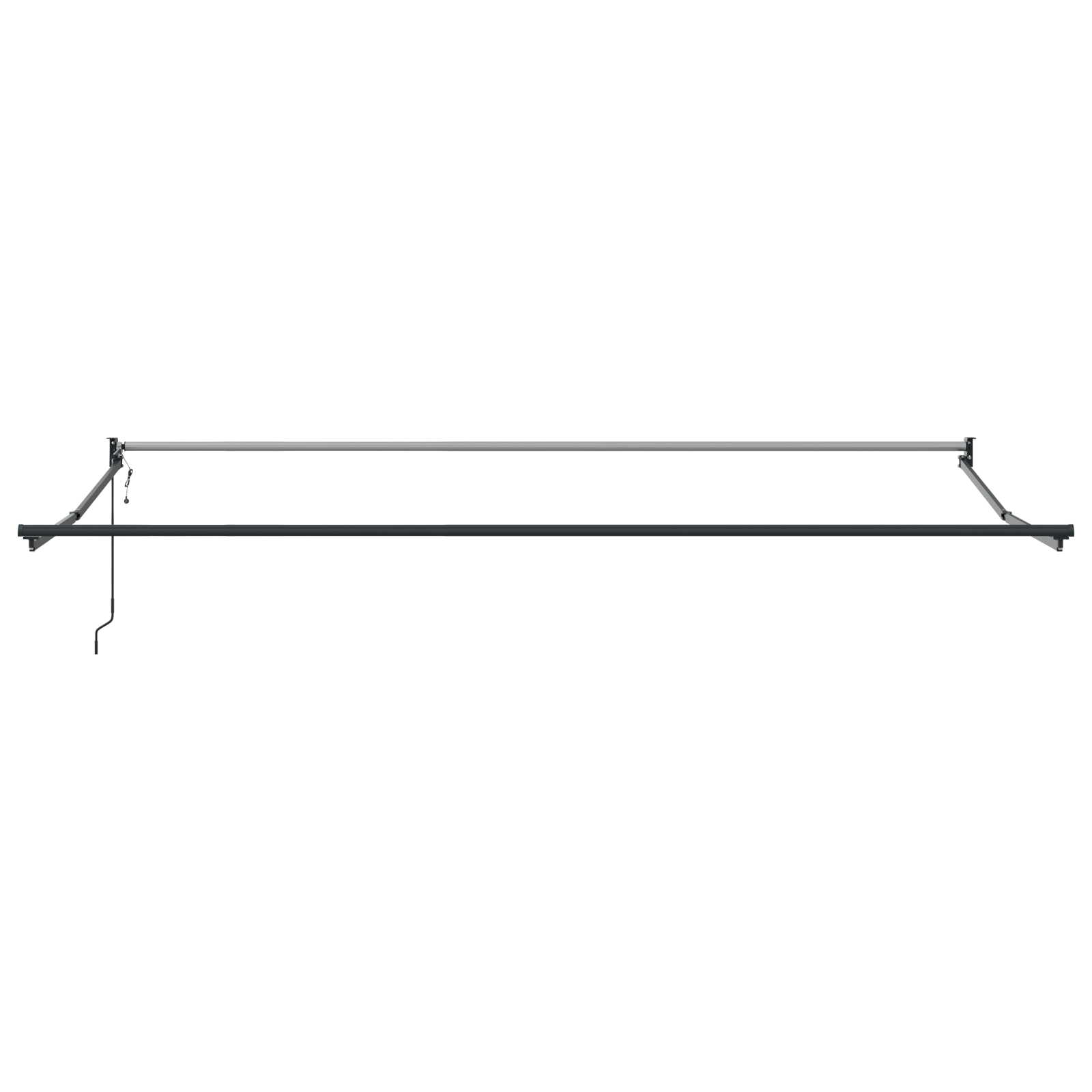 vidaXL Avtomatska retraktibilna tenda svetlo siva 450x300 cm, vidaXL Tenda za zamenjavo materiala za 4,5x3 m okvir svetlo siva - Image 8