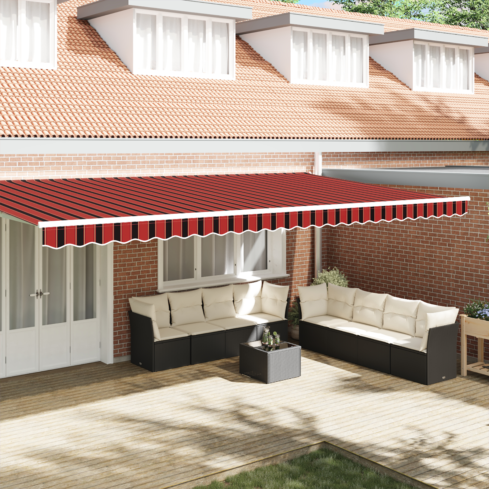 markisevanger til 6 m ramme multicolour 5.8x0.2 m