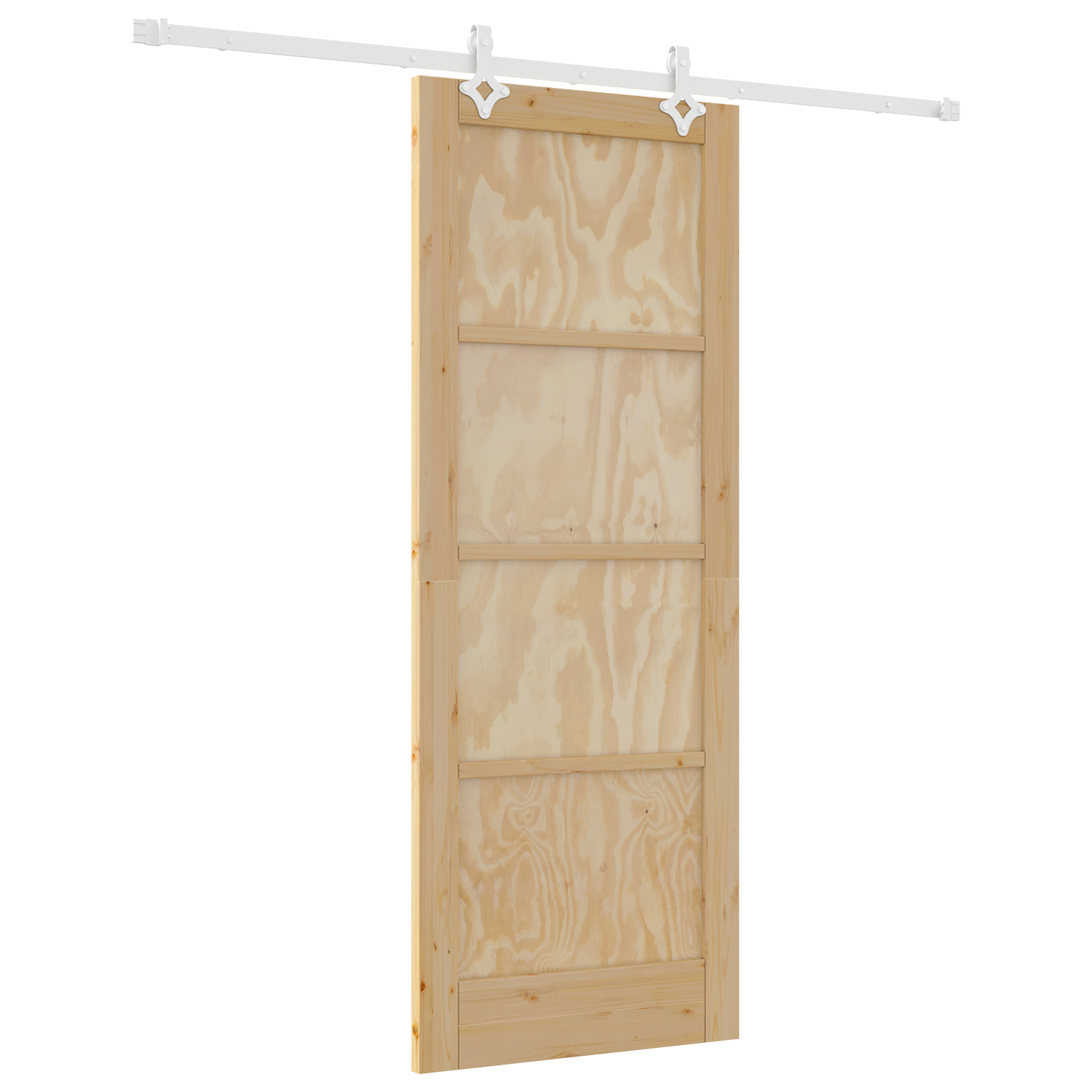 vidaXL Ușa glisantă  cu set de accesorii 78x202 cm din lemn masiv de pin, Ușa interioară  'ORKDAL'78x202x4 cm din lemn masiv de pin